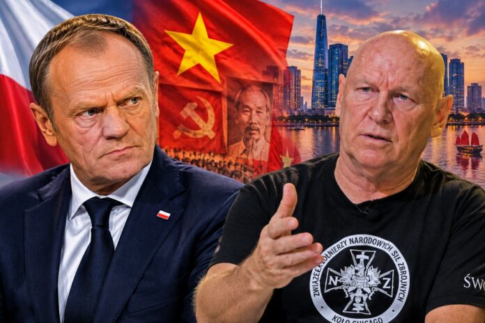 ELIGERE.PL | Donald Tusk i Leszek Żebrowski. Foto: AI