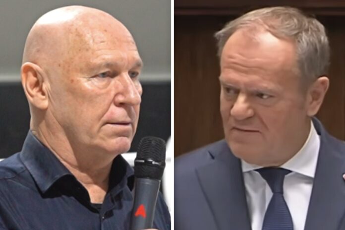 ELIGERE.PL | Leszek Żebrowski nie ma wątpliwości, że ujawnienie domniemanej groźby domniemanego zamachu na Donalda Tuska to tylko próba przykrycia afery Michała Kołodziejczaka. Foto: Jacek Adamczyk (Eligere.pl)/YT screen