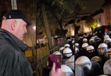 Prezes TK oskarża rząd o zamach stanu po starciach przy Trybunale ELIGERE.PL | Bogdan Święczkowski próbujący dostać się w nocy z 30 na 31 października 2026 r. na teren Trybunału Konstytucyjnego. Foto: Eligere.pl